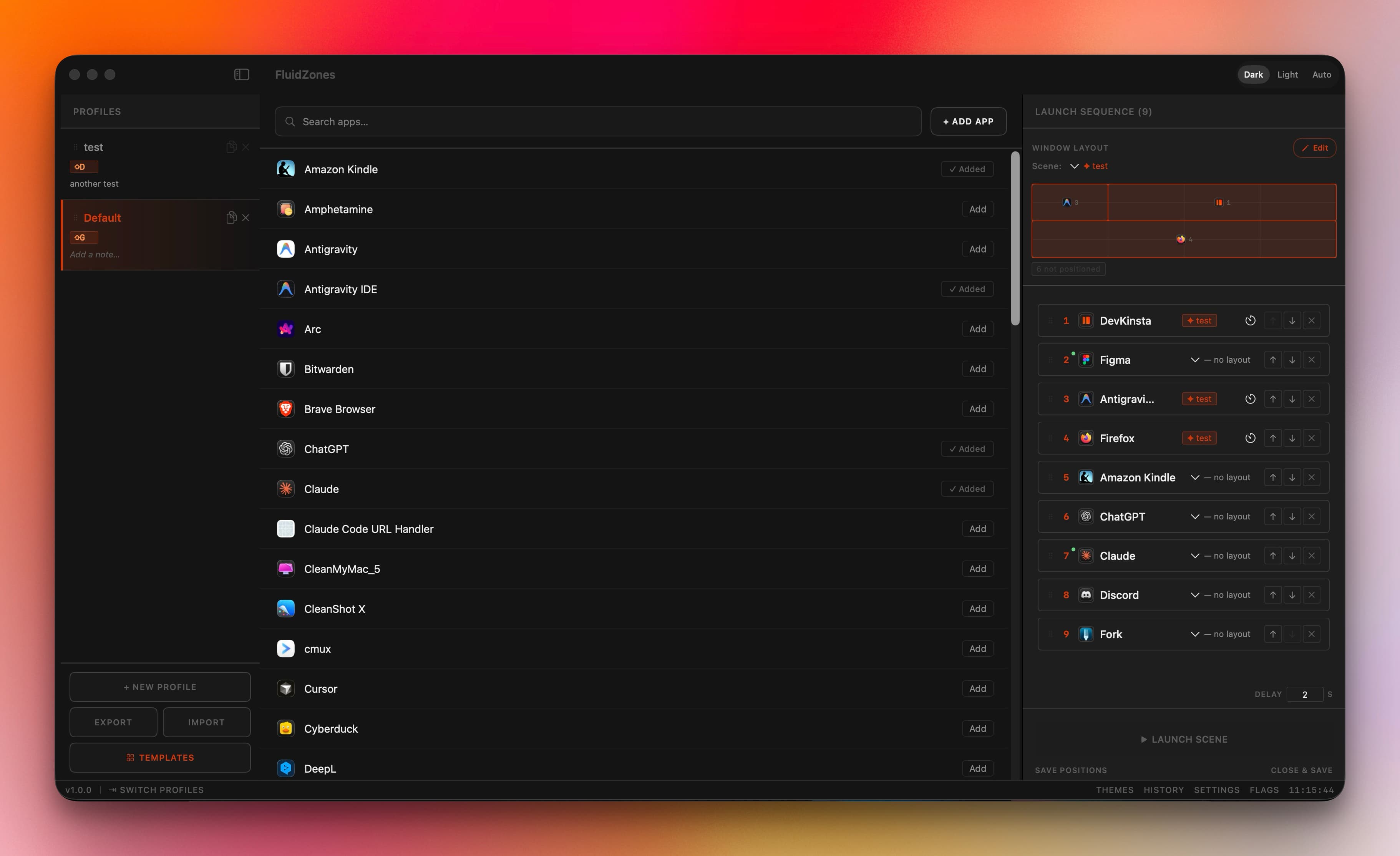 FluidZones app
